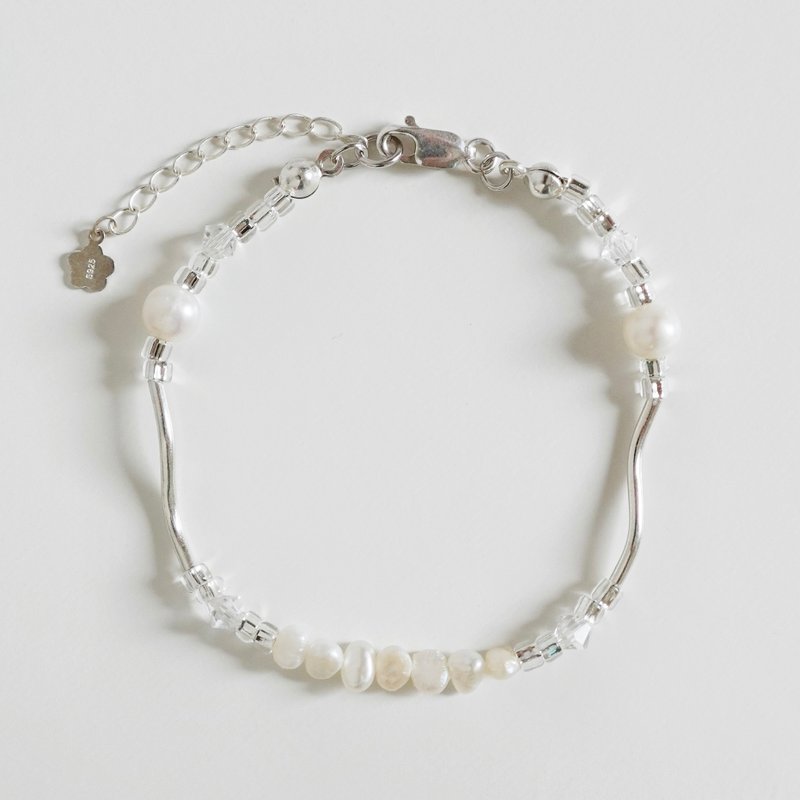 Lily Valley Dawn | Handmade beaded bracelet - Bracelets - Semi-Precious Stones Silver