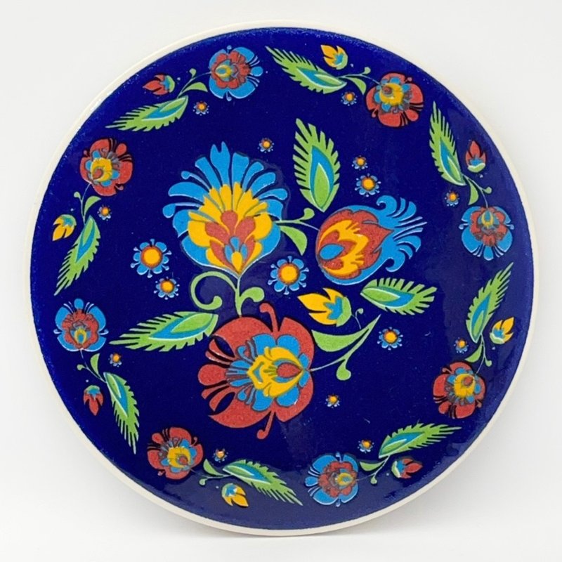 SOLO歐洲家居 - 設計師隔熱墊 17.5cm ŁOWICZ沃維奇 藍底 - 桌布/桌巾/餐墊 - 陶 藍色