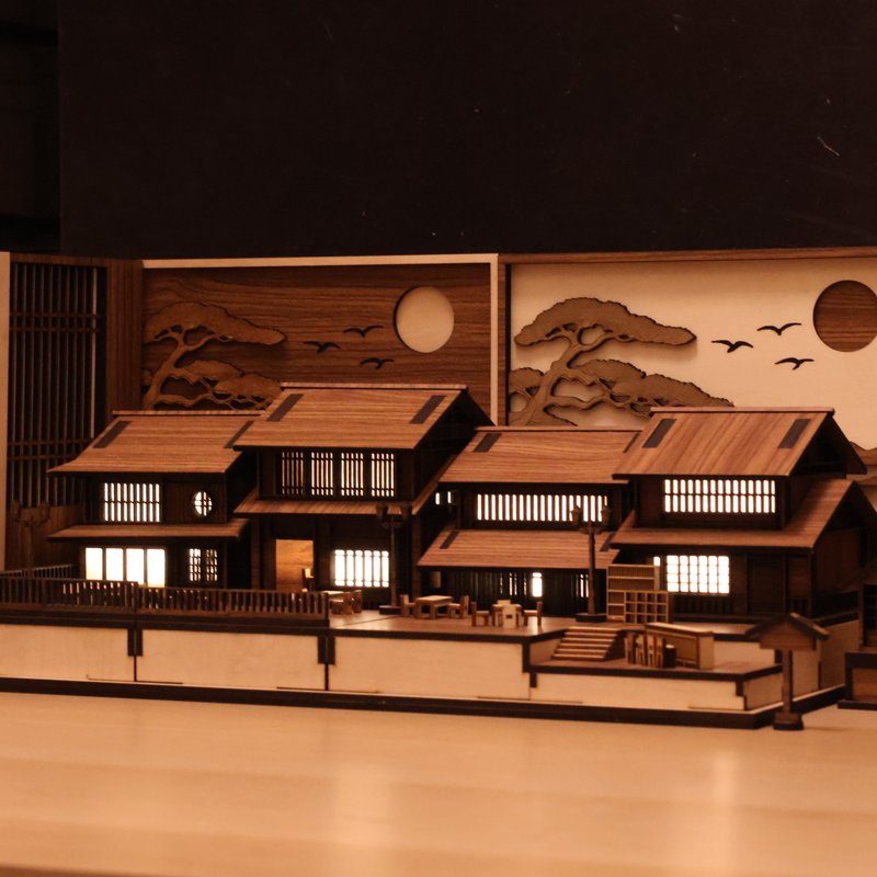 【主題場景】Koazuma小木屋場景模組SCALE:1/100 - 木工/竹藝/紙雕 - 木頭 卡其色