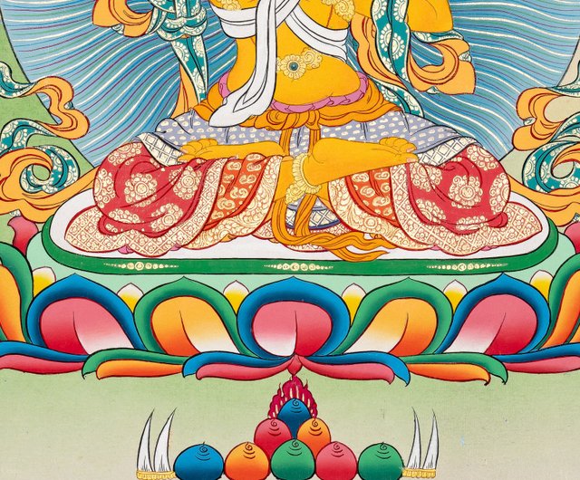 手描き文殊菩薩のタンカアート - ショップ Boudha Stupa Thanka