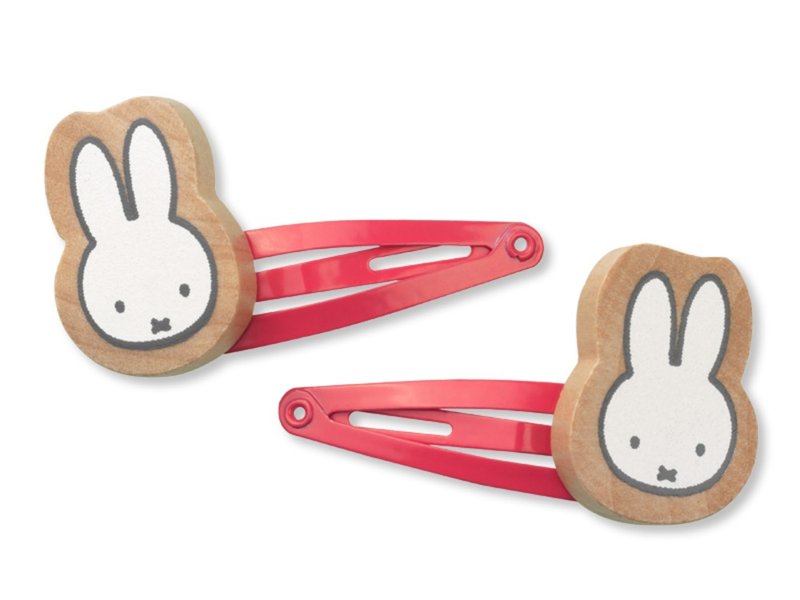 Miffy 米飛兒粉紅色髮夾 - 髮夾/髮圈 - 木頭 粉紅色
