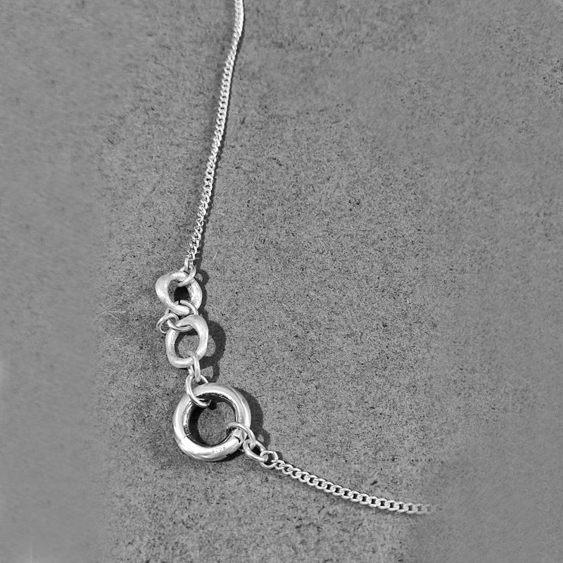 Donut Silver Silver Sterling Silver Necklace Jewelry - Necklaces - Other Materials 