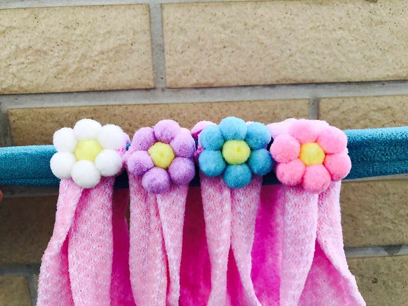 Velvet floret baby hairband (please choose the floret you like) - Hair Accessories - Polyester Pink