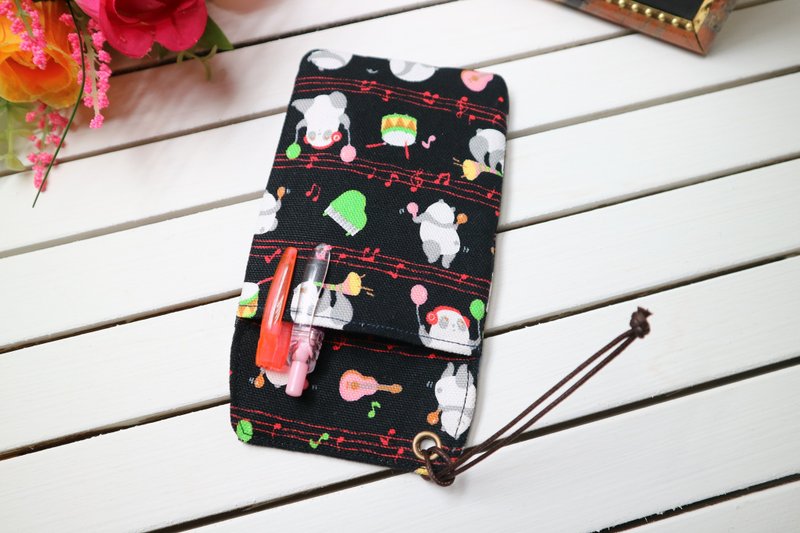 口袋式筆袋 防漏墨 收納袋 醫師袍筆袋 ~音樂會 - 鉛筆盒/筆袋 - 棉．麻 黑色