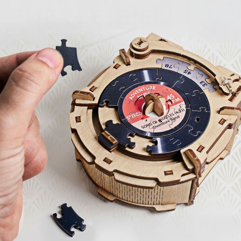 德國益智機關盒/復古黑膠謎盒 - 桌遊/卡牌 - 木頭 