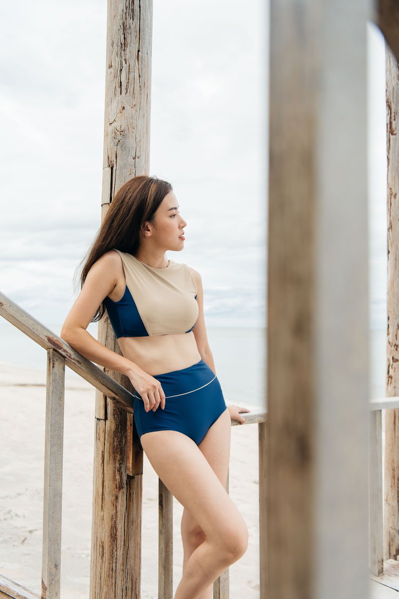 LAUNI - Navy / Swimwear - ชุดว่ายน้ำผู้หญิง - วัสดุอื่นๆ สีน้ำเงิน