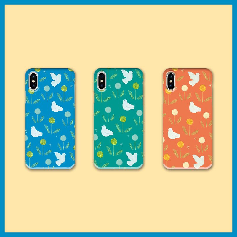 Pigeon and dandelions  Phone Case