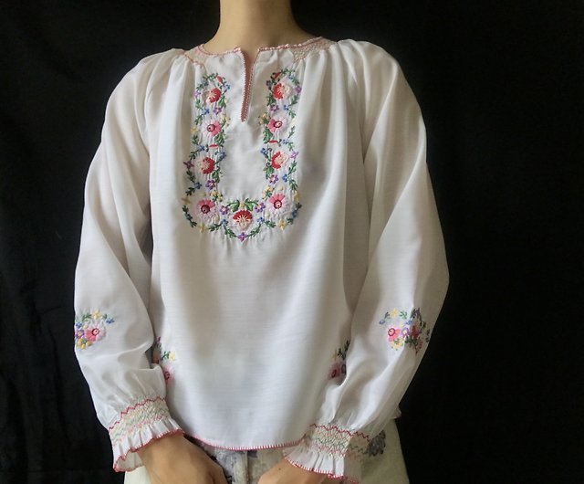 Hand-Embroidered upcycled recalimed Unisex Baseball Shirt/Dress – Gontovnik