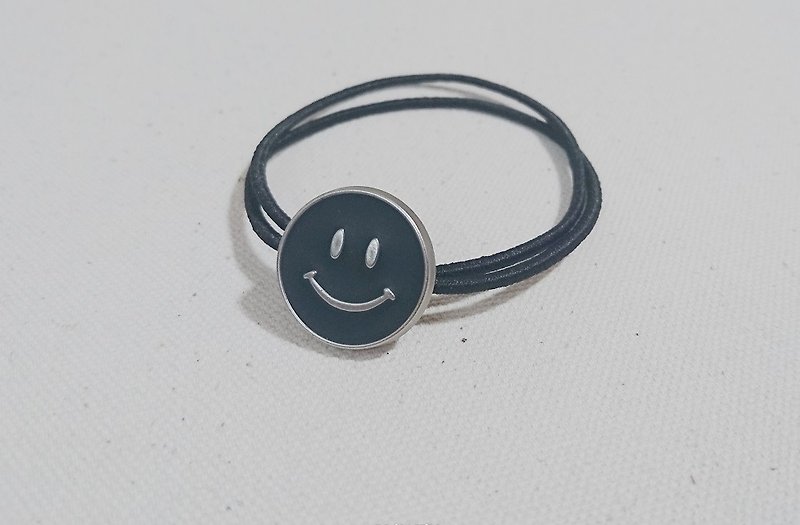 Hair accessories hair ring hand button hair smiling face - Hair Accessories - Other Metals 