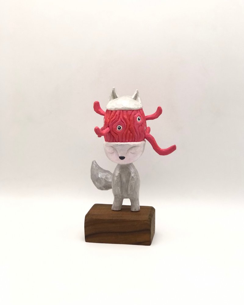 Silver fox monster - 擺飾/家飾品 - 木頭 