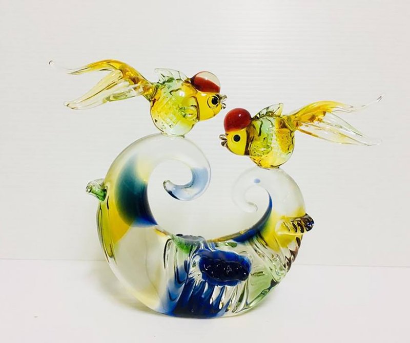 水晶玻璃 金魚 鴻運當頭 琉璃 金玉滿堂 - 擺飾/家飾品 - 玻璃 