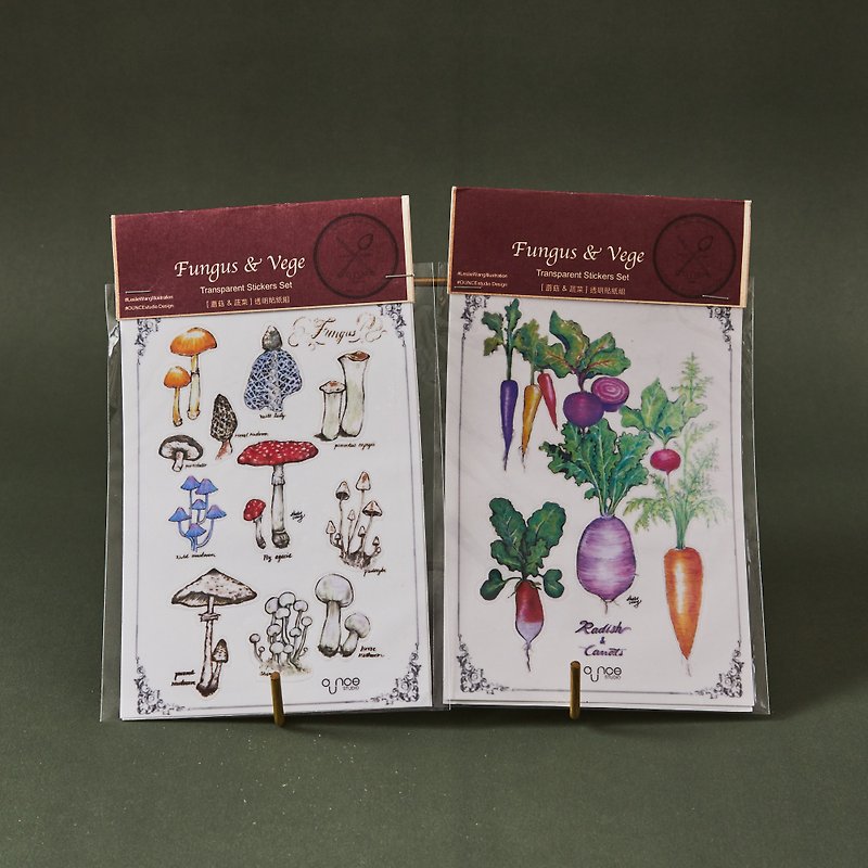 Fungus & Vege Transparent Stickers - Stickers - Waterproof Material 