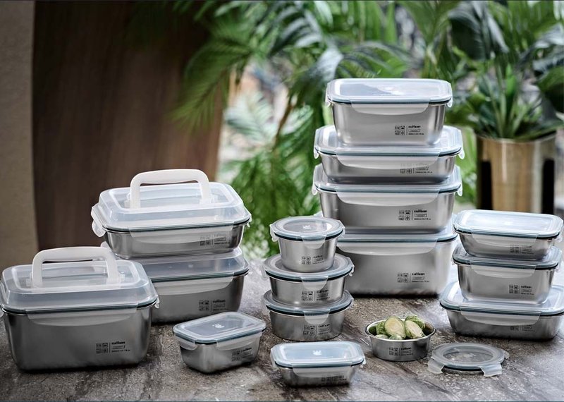 Cuitisan K-Series 304 Microwave-Safe Antibacterial Stainless Steel Food Container - กล่องข้าว - สแตนเลส สีเงิน
