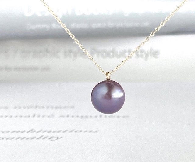 エジソンパール 淡水パール セミラウンド グレープカラーの