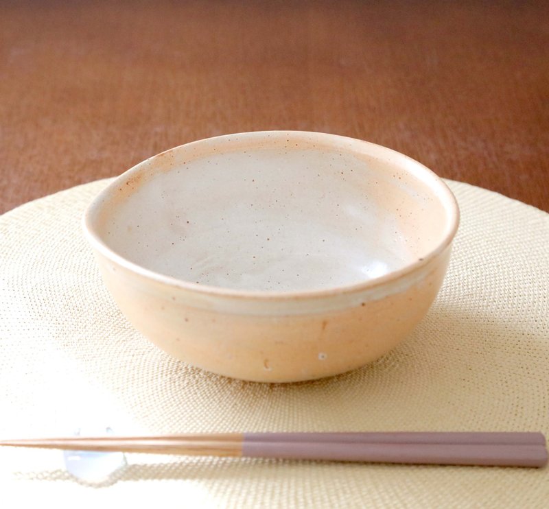 灰釉と瑠璃釉の雫鉢 - 茶碗・ボウル - 陶器 オレンジ