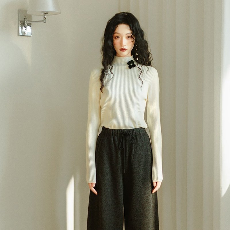 曲線條紋針織打底衫D3XMTKYZY6159 - 女毛衣/針織衫 - 其他材質 多色