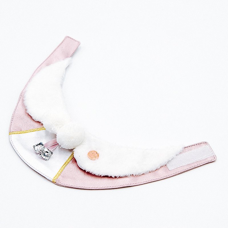 【Momoji】Pet Bib Collar - Noel (02-Pink) - Collars & Leashes - Cotton & Hemp Pink