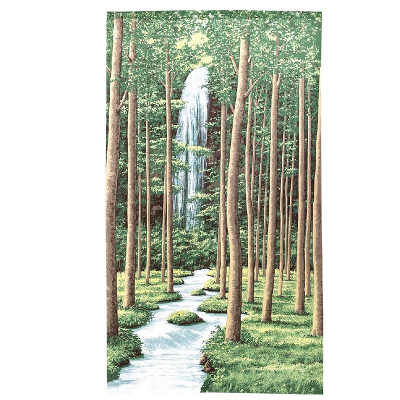 Japan-made コスモNagamon curtain forest waterfall - Doorway Curtains & Door Signs - Other Man-Made Fibers 