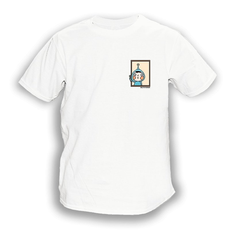 藍呵錫哂你 Pocket T恤 - 其他 - 棉．麻 白色