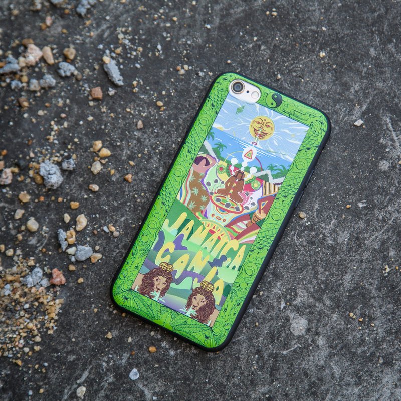 WIZMAN原創插畫IPHONE手機殼 JAMAICA GANJA - 手機殼/手機套 - 塑膠 