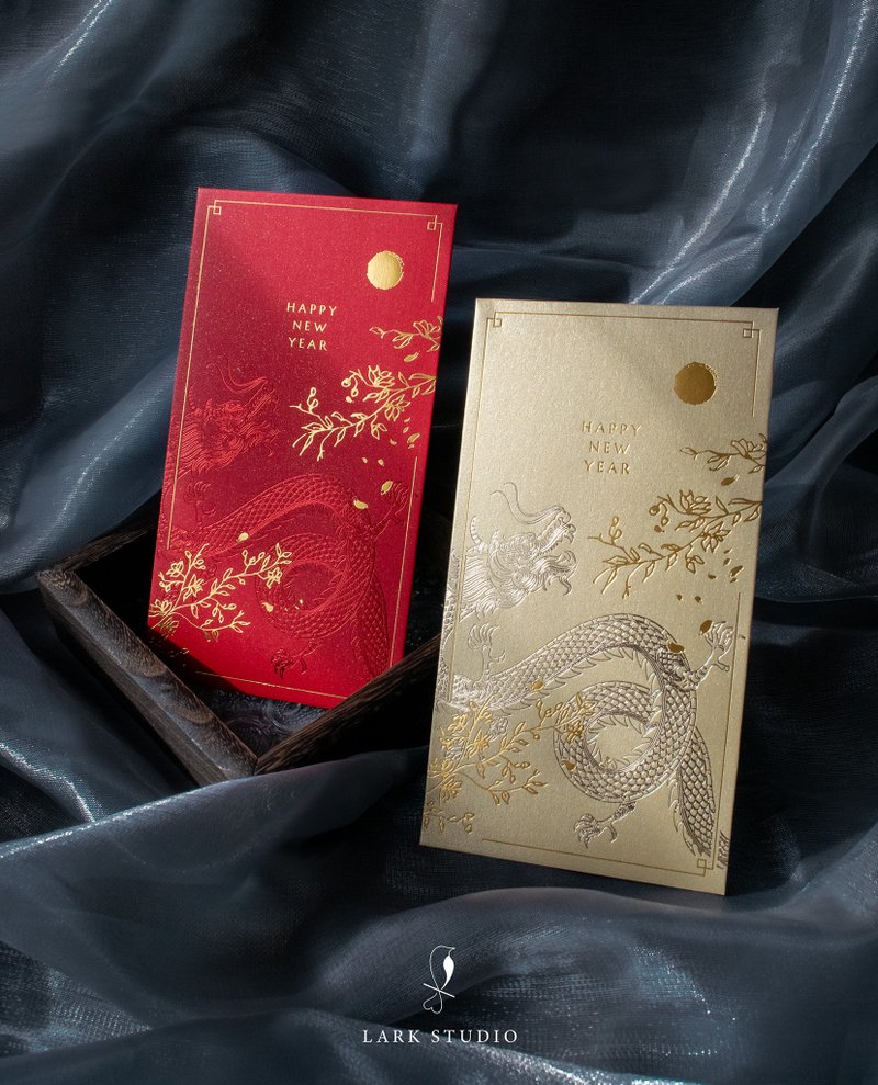 2024龍年燙金利是封紅包袋 - 紅包袋/春聯 - 紙 紅色