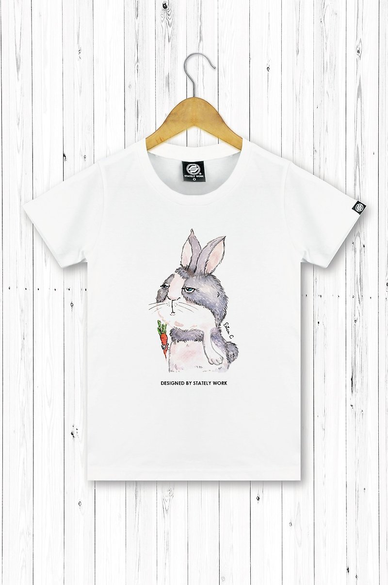 STATELYWORK World-weary Zodiac-Rabbit-Female White T-shirt - Women's Tops - Cotton & Hemp White