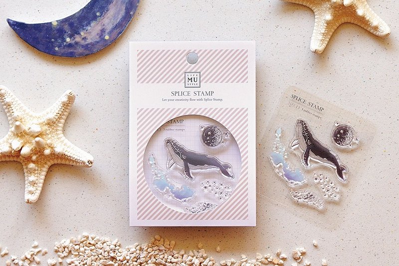 【Splice Stamp】no.13-Dream Of Swim Whale | Clear Stamp、Splice Stamp - Stamps & Stamp Pads - Silicone Transparent