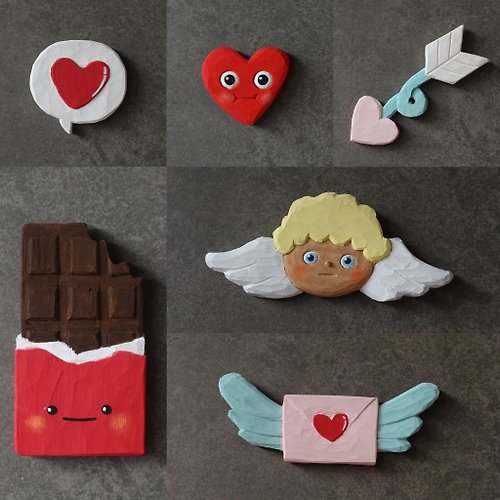 Tsukune Craft Valentine Magnets