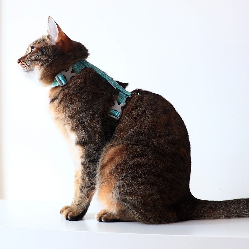 JOYVOY Series Cat Harness - ปลอกคอ - วัสดุอื่นๆ สีน้ำเงิน
