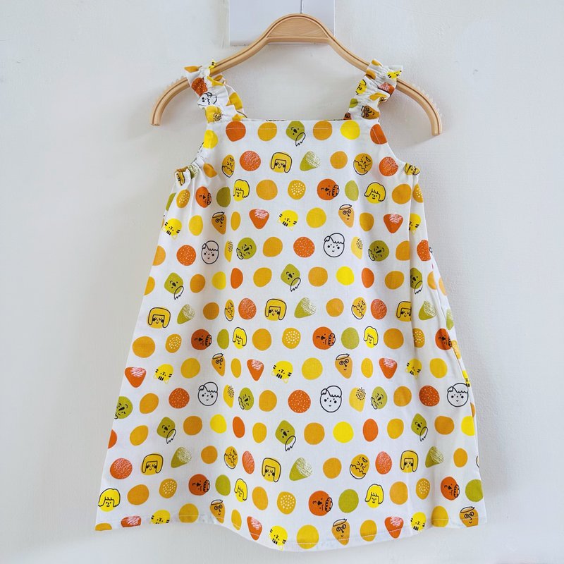 Ready stock-vest dress for small faces/can be worn as a top when grown/ - กระโปรง - ผ้าฝ้าย/ผ้าลินิน 