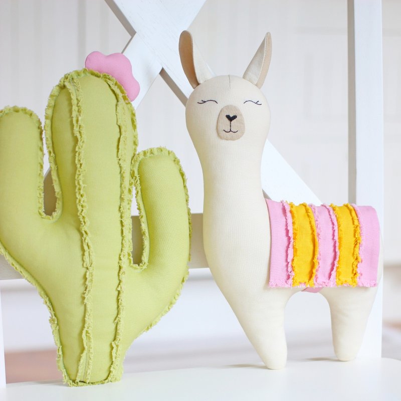 PDF Llama and Cactus Stuffed Toys Sewing Pattern - 手工藝教學/工具書 - 其他材質 