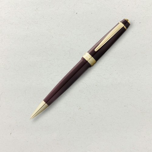 文聚 【CROSS】 Bailey Light貝禮輕盈系列金夾酒紅原子筆 (原廠正貨)