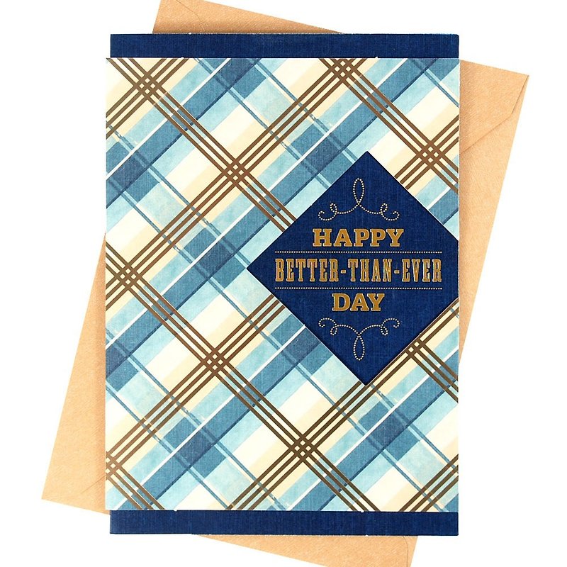 A better day in the past【Hallmark-card birthday greetings】 - การ์ด/โปสการ์ด - กระดาษ สีน้ำเงิน