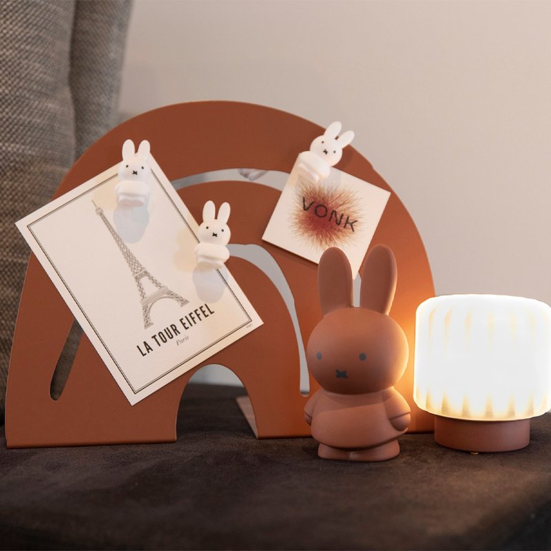 Miffy 米菲兔莫蘭迪色系款公仔存錢筒-小號 紅棕色 - 存錢筒 - 其他材質 多色