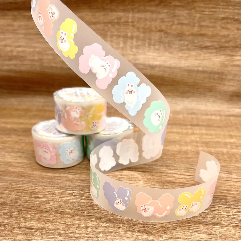 AR BIT in the bubble words washi tape - Washi Tape - Plastic Pink