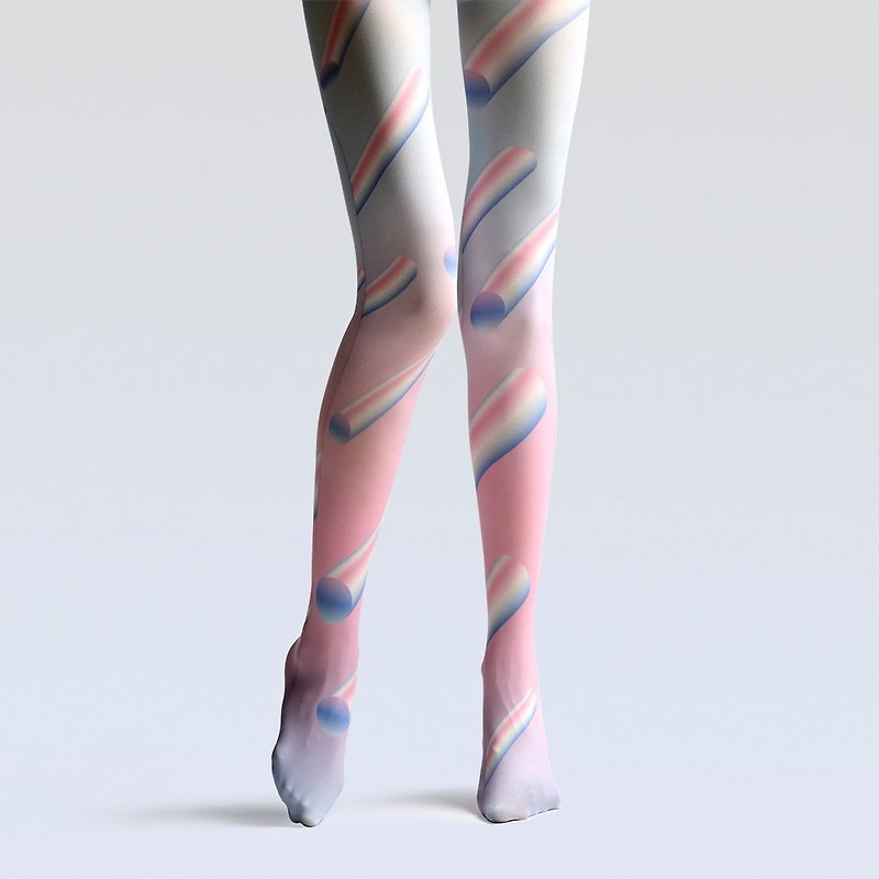 viken plan 設計師品牌 連褲襪 棉襪 創意絲襪 圖案絲襪 淩波時空 - 襪子 - 棉．麻 