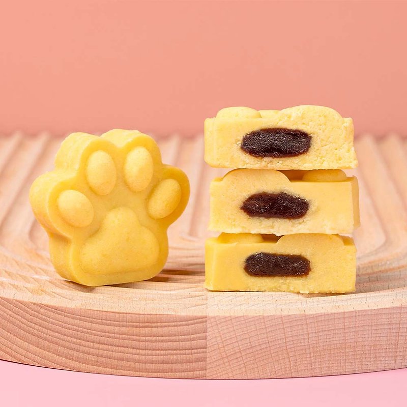 【Santong Han Guozi】Cat's Palm Mung Bean Sorbet- 1 Box (Limited to Frozen Shipping) - ขนมคบเคี้ยว - วัสดุอื่นๆ สีเหลือง