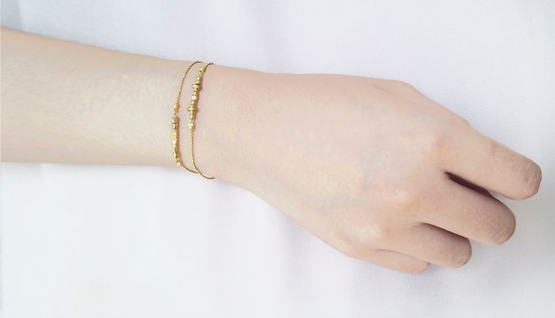 Flavor / intersection - Bronze Bracelet - สร้อยข้อมือ - ทองแดงทองเหลือง สีทอง