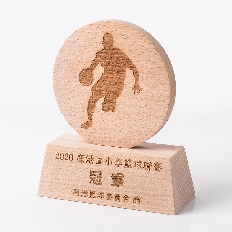 [Customized log trophy│with laser engraving] Beech wood medal trophy graduation gift teacher gift - อื่นๆ - ไม้ 