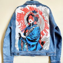カスタムデニムジャケット　刺繍・ペイント装飾　ユニークデザイン 500x0.jpg