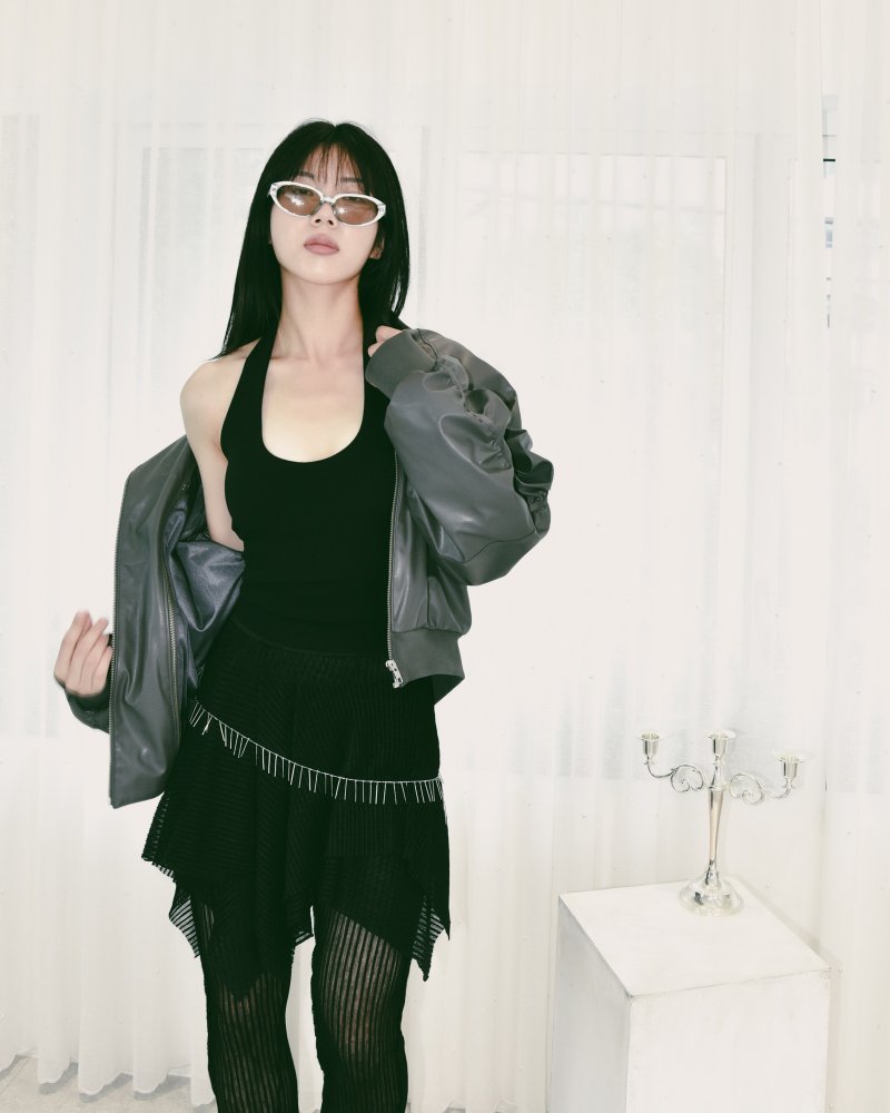 CACTUS VEGAN LEATHER BIKER JACKET - Women's Casual & Functional Jackets - Eco-Friendly Materials Black