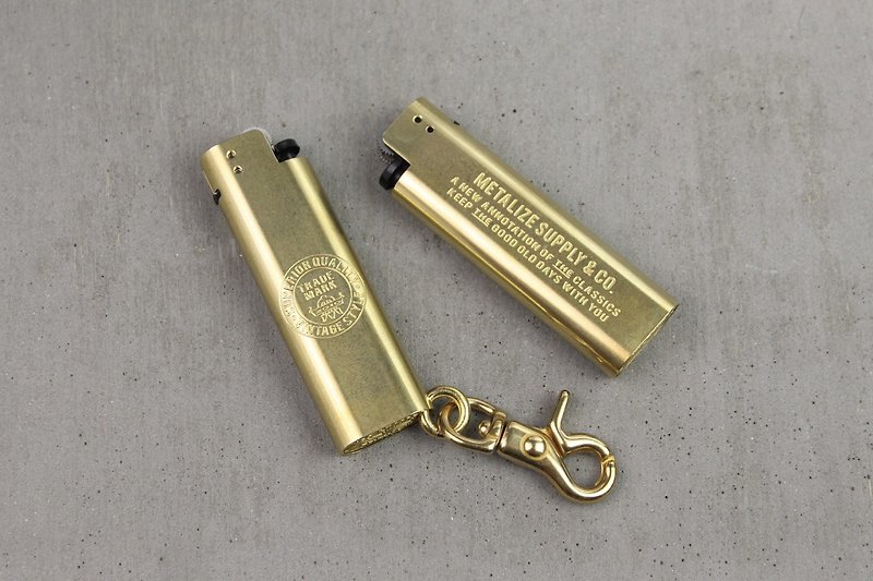 [METALIZ Brass Lighters Set - Retro Postmark LOGO (Brass Colors) - Other - Copper & Brass 