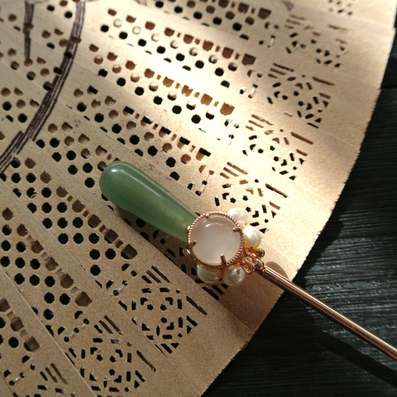 Tsinghua hairpin - Hair Accessories - Copper & Brass Green