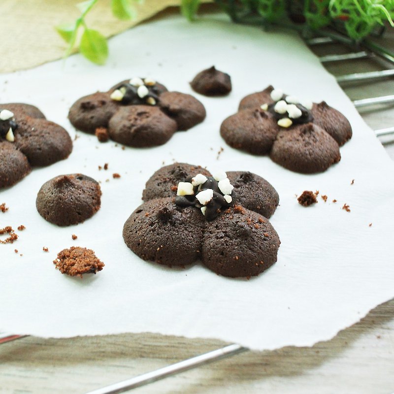Handmade biscuits - chocolate almond pastry (bag) - Handmade Cookies - Fresh Ingredients 