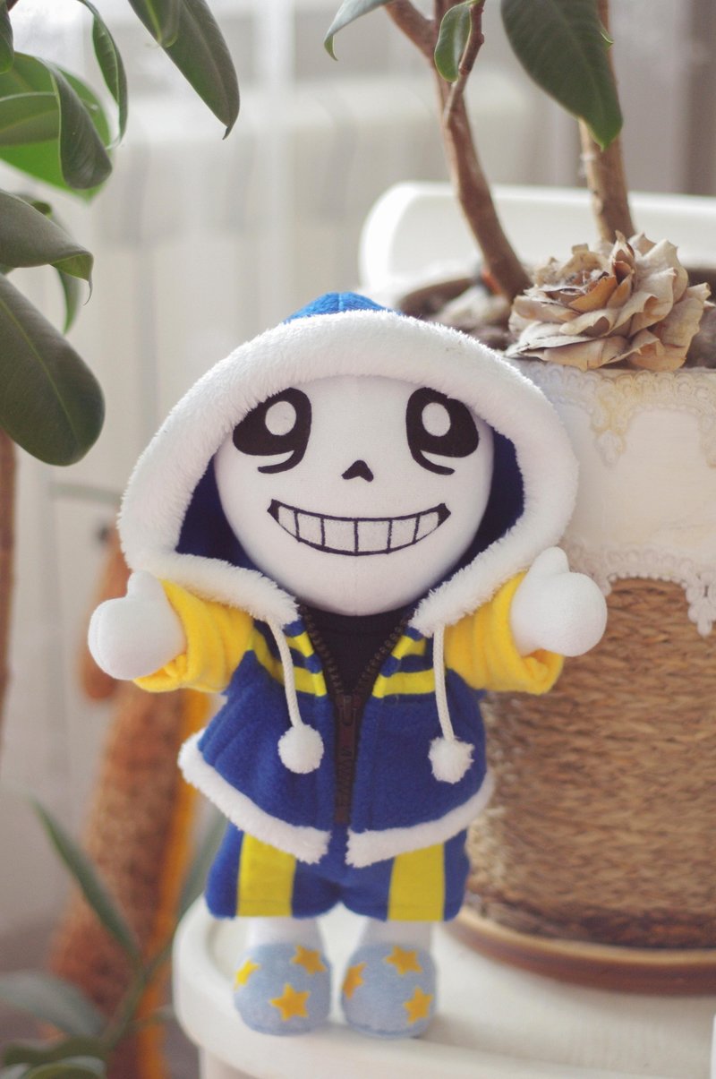 Outertale Sans Undertale AU Underverse Collectible Doll | Made to Order - 公仔/玩偶 - 聚酯纖維 藍色