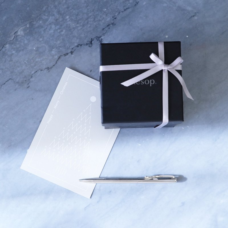 3枚セット    クリスマスカード snow powder - 卡片/明信片 - 紙 銀色