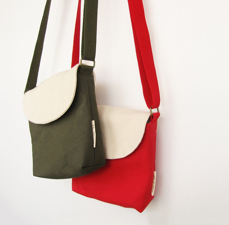 Christmas is a happier cross-body bag combination (2 pieces) - Messenger Bags & Sling Bags - Cotton & Hemp Multicolor