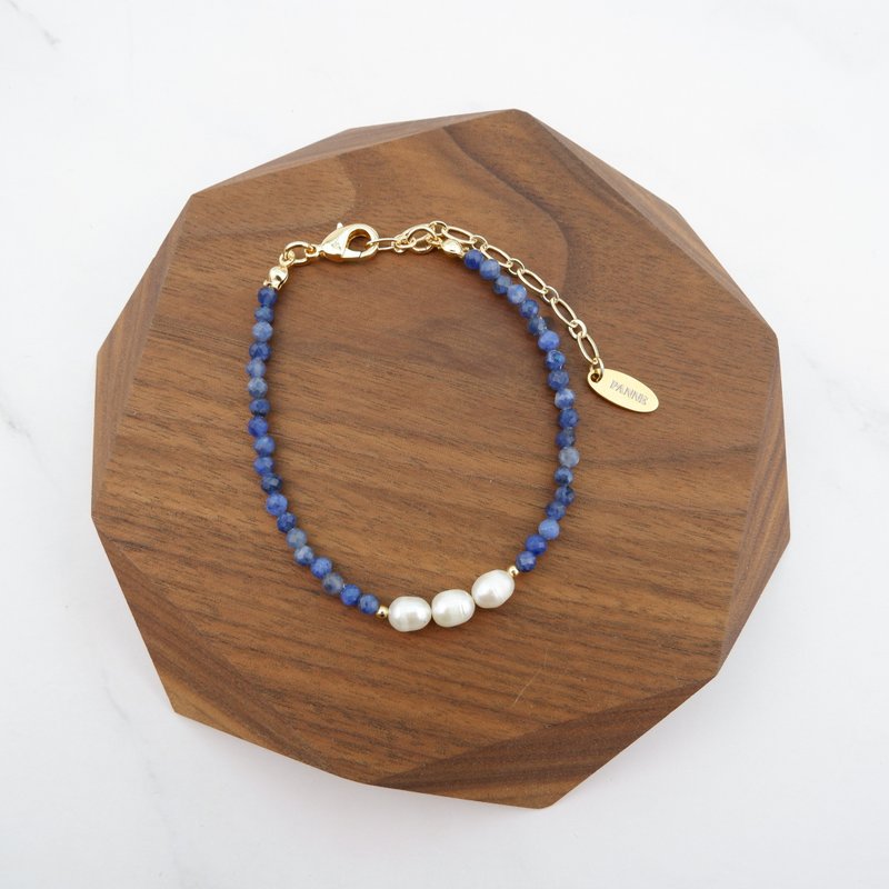 Freshwater Pearl Bracelet - 手鍊/手環 - 石頭 藍色