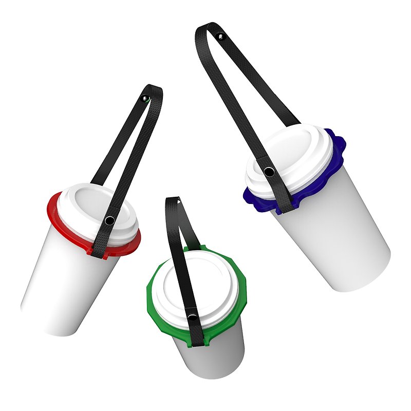 LOOP pendant hand-cranked drink cup holder-02 - Beverage Holders & Bags - Acrylic Multicolor