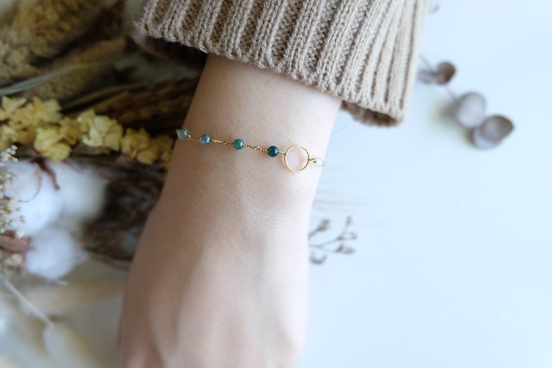 -[Ripples]-| Hand-made crystal bracelet series - Bracelets - Sterling Silver Gold